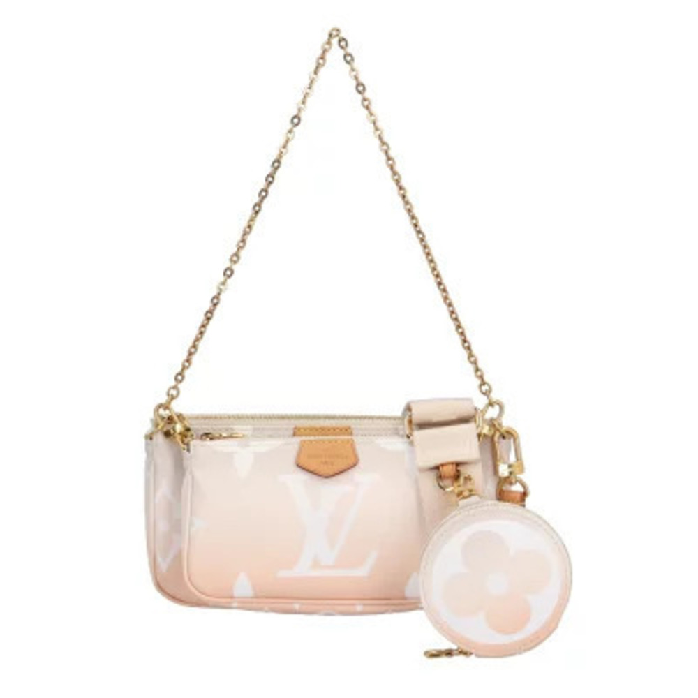 Louis Vuitton Multi Pochette Accessoires Giant Monogram Shoulder Bag Pink